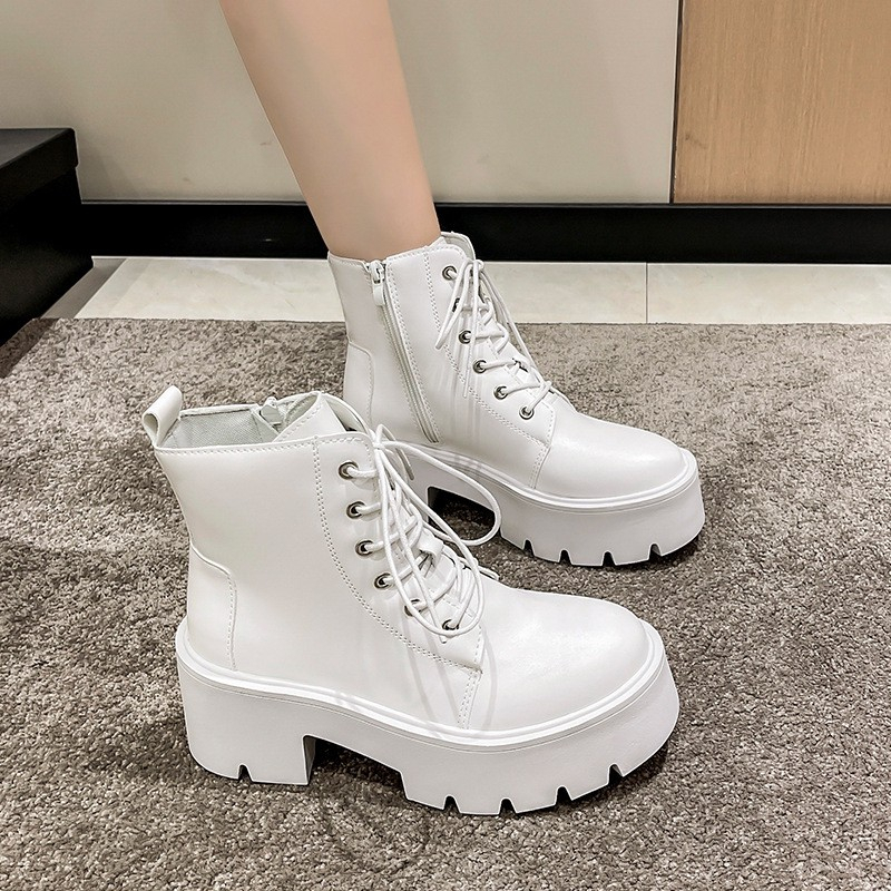 AVANCEID 1915 Boots Sepatu Sneakers Wanita Docmart Putih Hitam Import