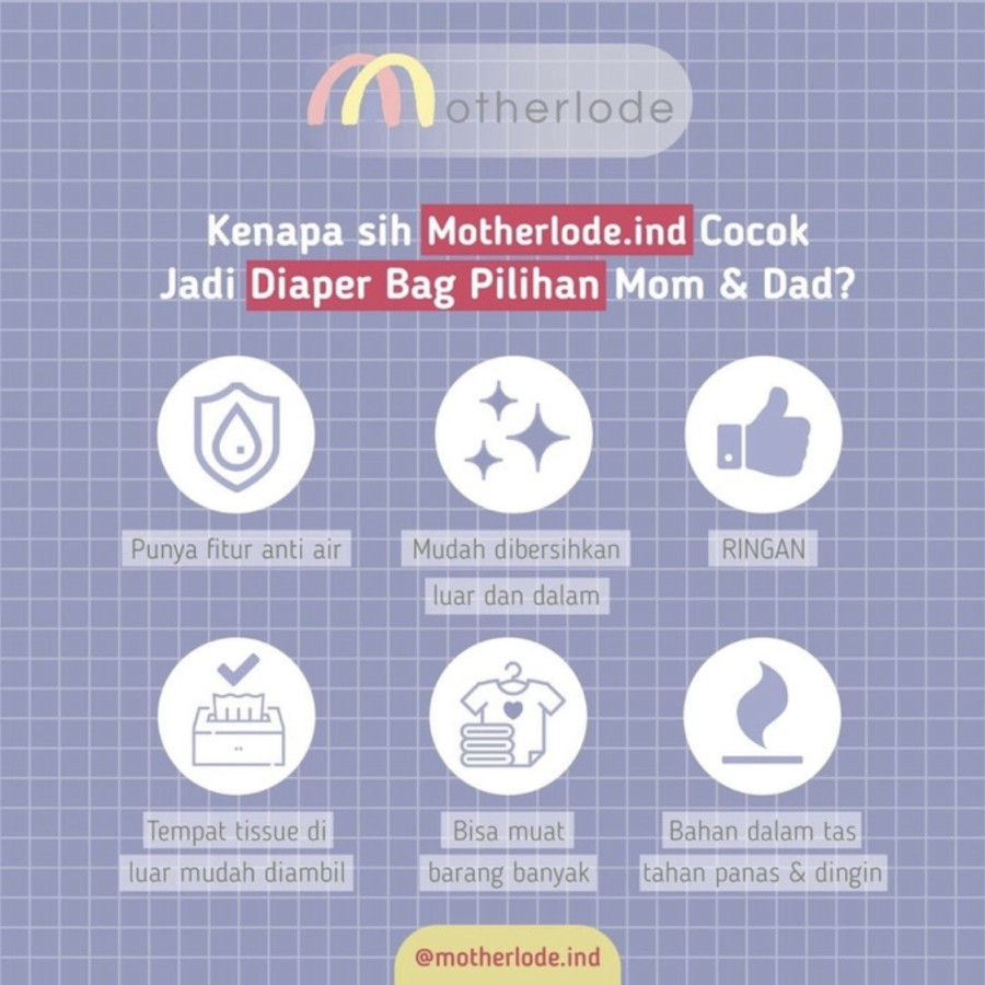 DIAPER BAG / TAS ASI / TAS SUSU / TAS BABY / TAS BAYI / MOMMY BAG MOTHERLODE