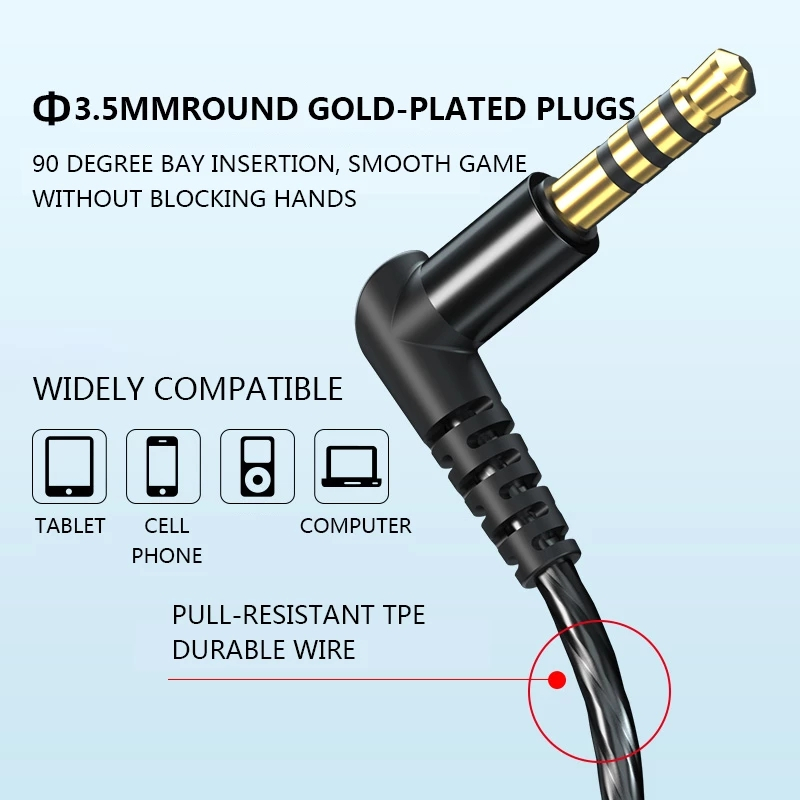 (COD) S16 Earphones HIFI Superbass Wired In-Ear Gaming Headphones Subwoofer Mobile Phone Earbuds 9D Surround Stereo Super Sports Headset With Mic