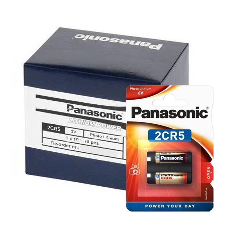 Baterai Panasonic 2CR5 6V Photo Lithium Power 1 Box isi 10 Card Original