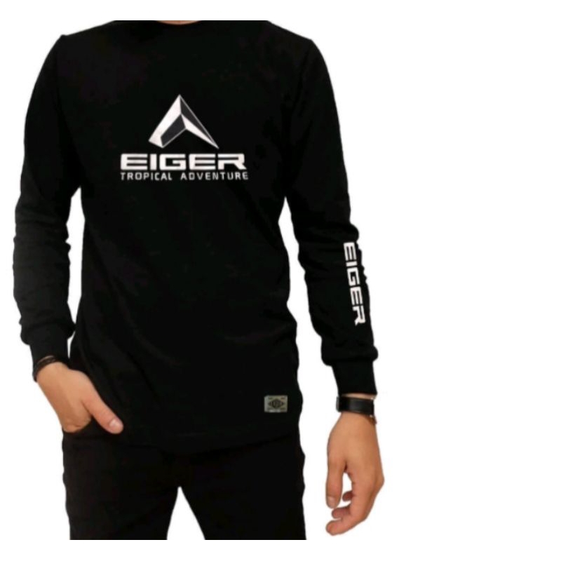 54INSIDE} Kaos Pria Distro original Lengan Panjang Eiger cotton combed 24s (COD) HG