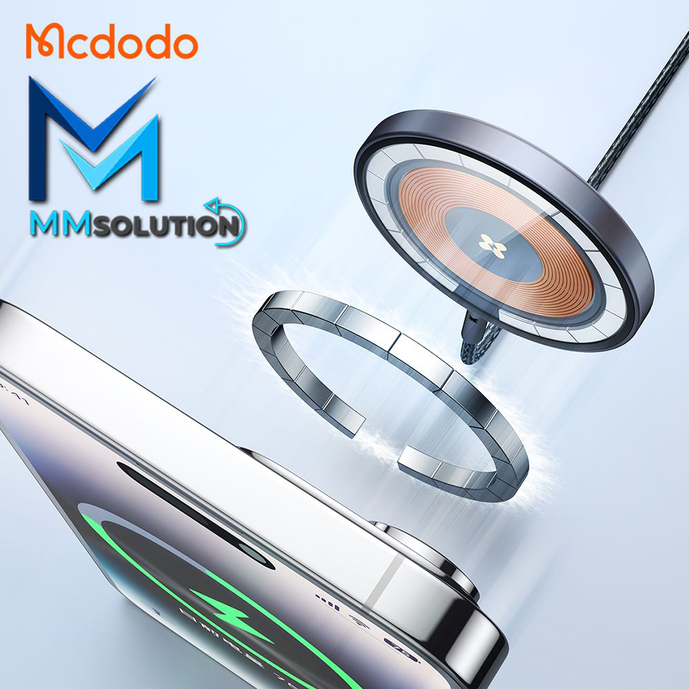 MCDODO Magnetic Magsafe Wireless Charger Transparan 15W FAST CHARGING