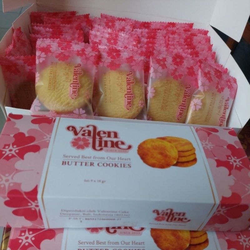 

BUTTER COOKIES VALENTINE isi 9 pcs FREE BOX OLEH OLEH KHAS BALI