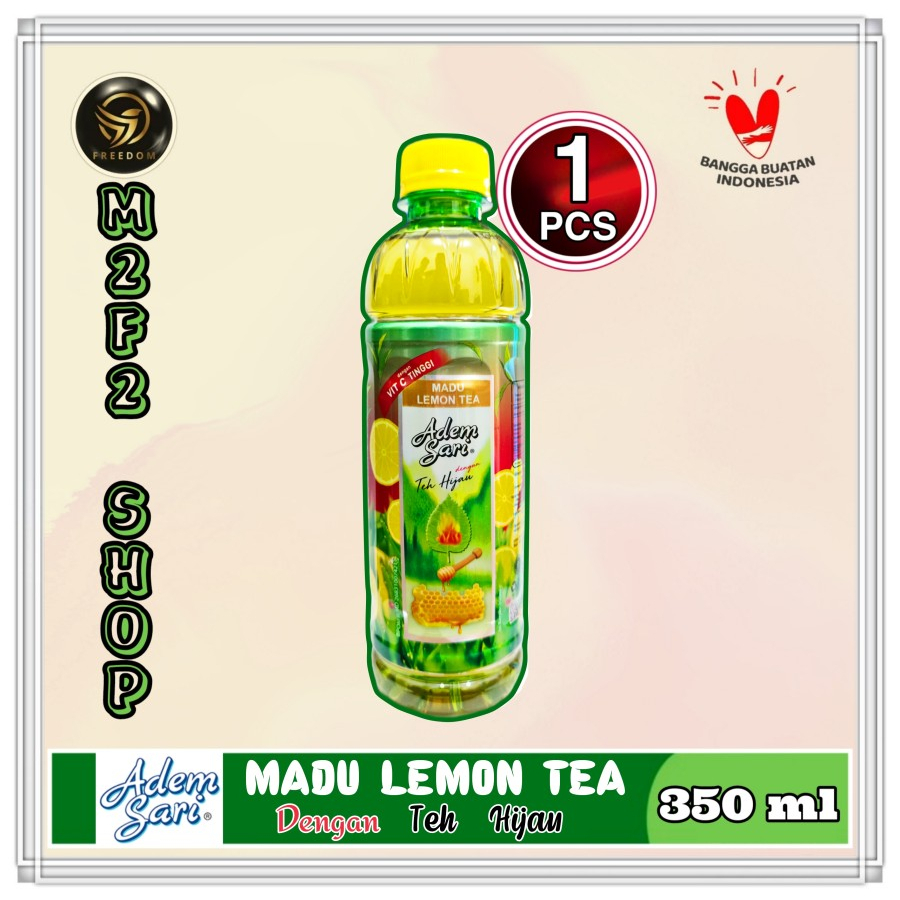 

Adem Sari Herbal Madu Lemon Tea | Teh Hijau Botol Pet - 350 ml (Kemasan Satuan)