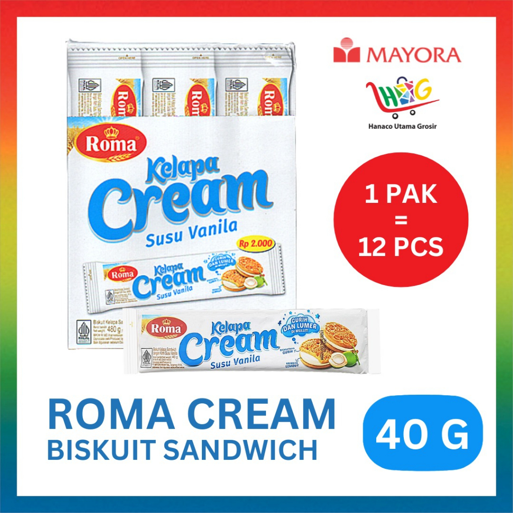 Roma Kelapa Cream Box isi 12 x 40g [ 1 BOX ]