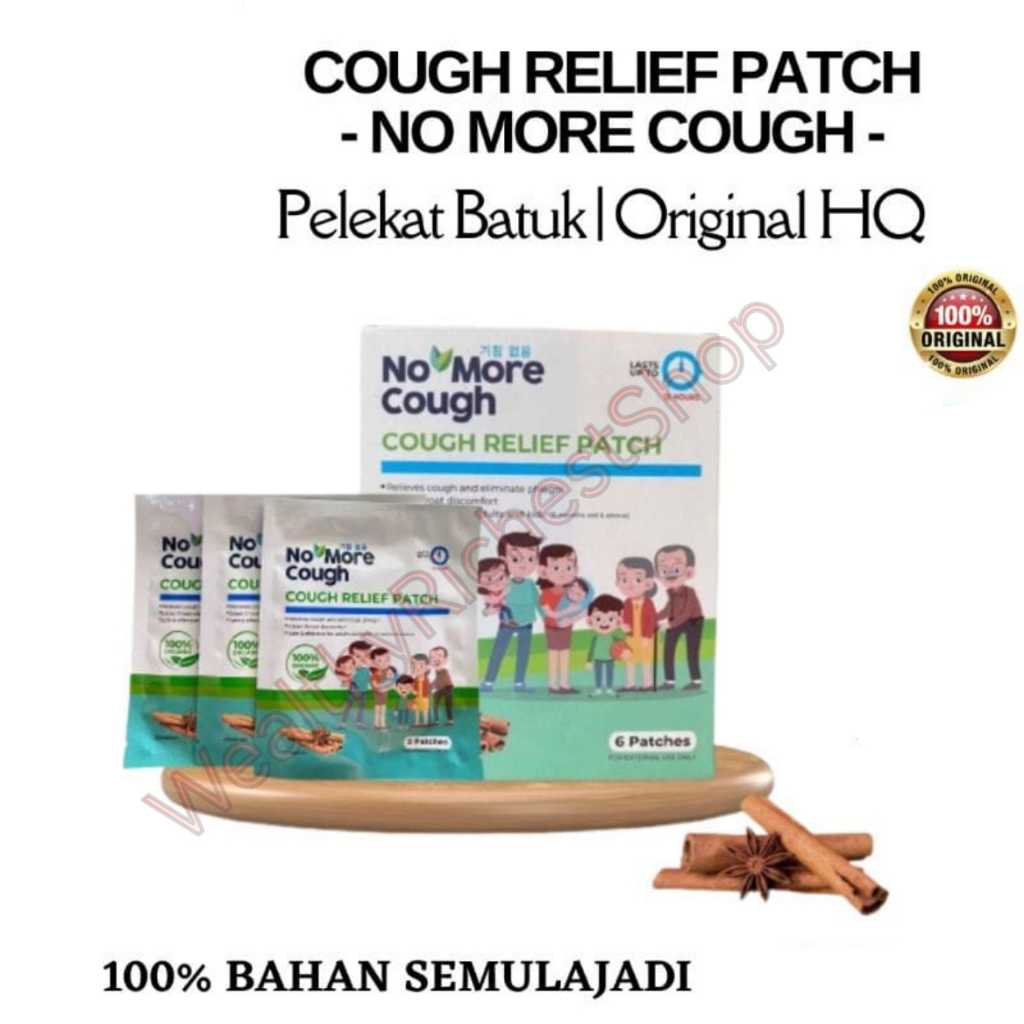 Cough relief patch Plester batuk herbal organik untuk anti cough no more organic