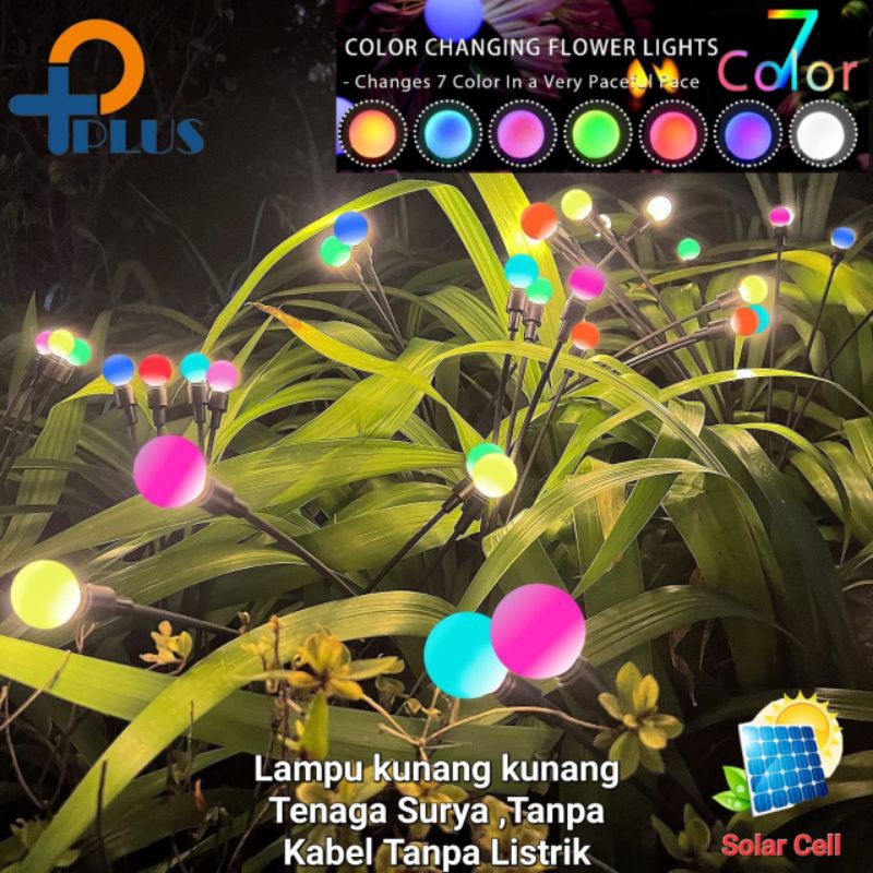 [ PPLUS ] LAMPU LED KUNANG KUNANG TENAGA SURYA / LAMPU  TAMAN SOLAR CELL MODEL KUNANG KUNANG / LAMPU DEKORASI TAMAN TENAGA SURYA