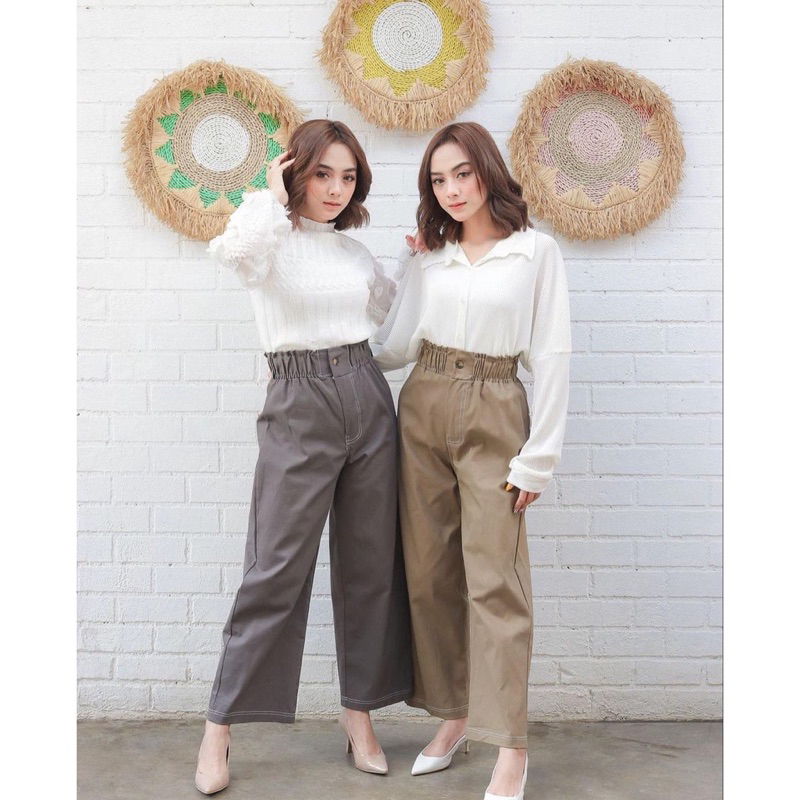 VAY PANTS LUCKYLOOK | Kulot karet Premium | Kulot Kain Premium | Celana Kulot Premium | Kulot Ootd R