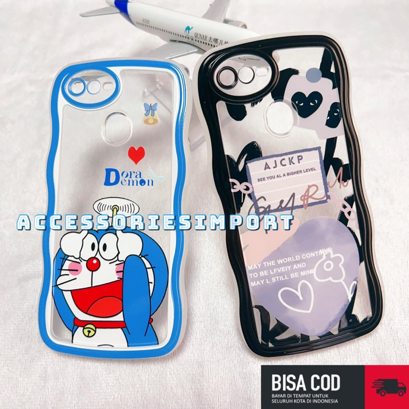 CASING WAVE REALME 10/ REALME 9/ 9i/ REALME 8/ REALME 2PRO/ C1/ C2/ NARZO 50i PRIME/ NARZO 50A PRIME/ SOFT CASE GELOMBANG/ WAVY + PROTECTOR CAMERA MOTIF ZEBRA/ LOVE BLACK/ DORAEMON/ FLOWER