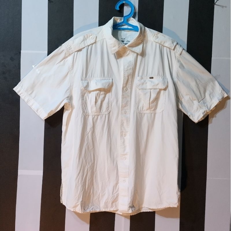 PRELOVED M.GEE ORI KEMEJA PUTIH POLOS (Size XL) (LD=120cm X T=70cm)