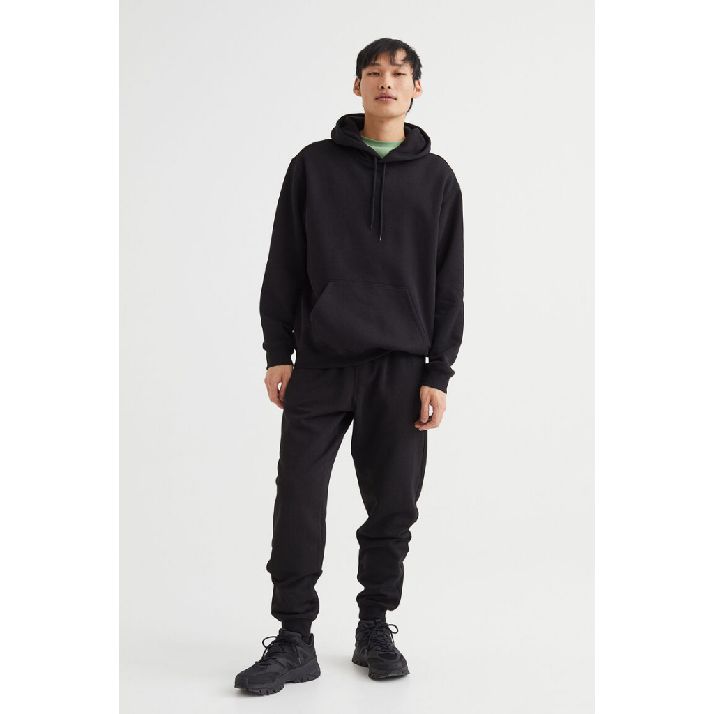 Hoodie H&amp;M Basic Black Sweater Hoodie Basic Polos HnM