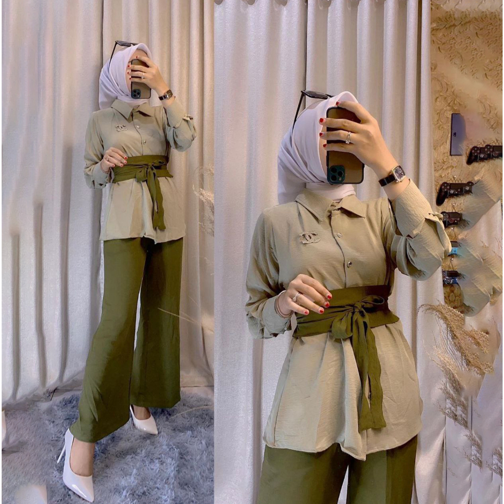 Saroja | Oneset Nagita Set Wanita Terlaris  | SJ Fashion