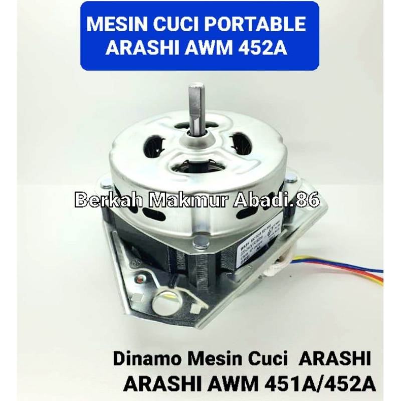 Dinamo Mesin Cuci ARASHI Portable AWM 452A AWM 451A Motor Dinamo Arashi Awm452 A Awm451 A Mesin Cuci