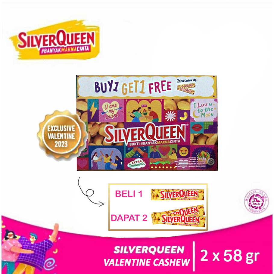 

[SPECIAL VALENTINE 2023] Buy 1 Get 1 SILVERQUEEN Cashew 58 gr