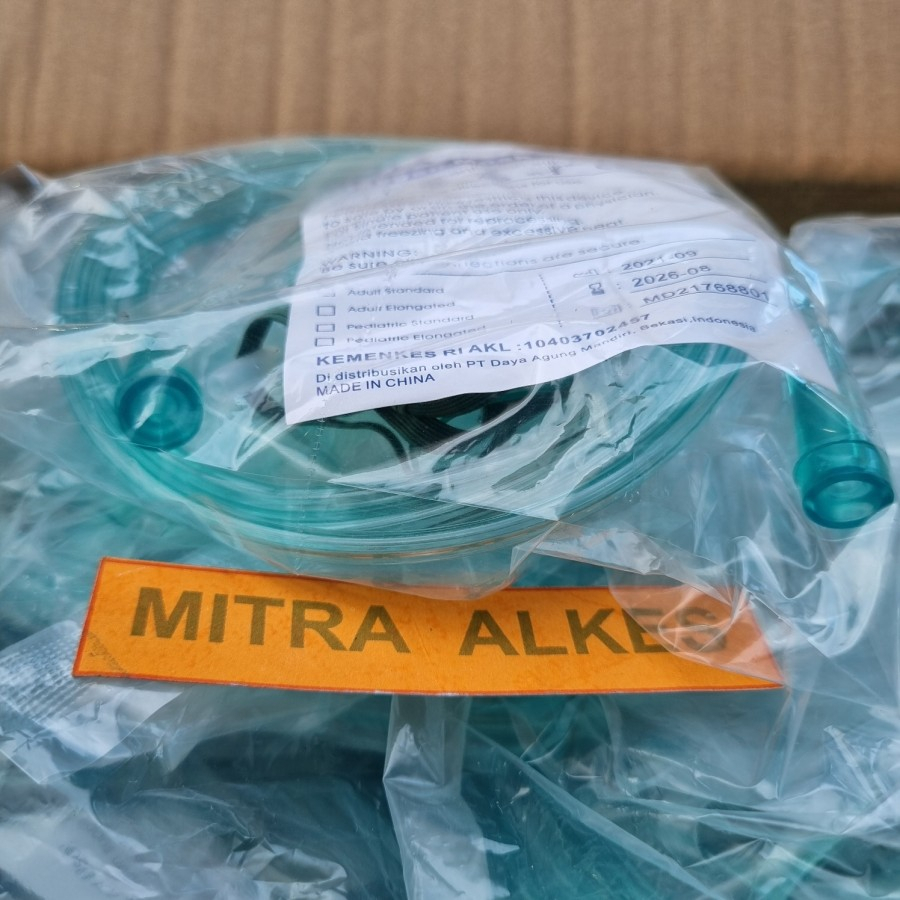Masker Oksigen Dewasa - Anak SELLA. Adult - Child Oxygen Mask. Ogxygen Mask SELLA.