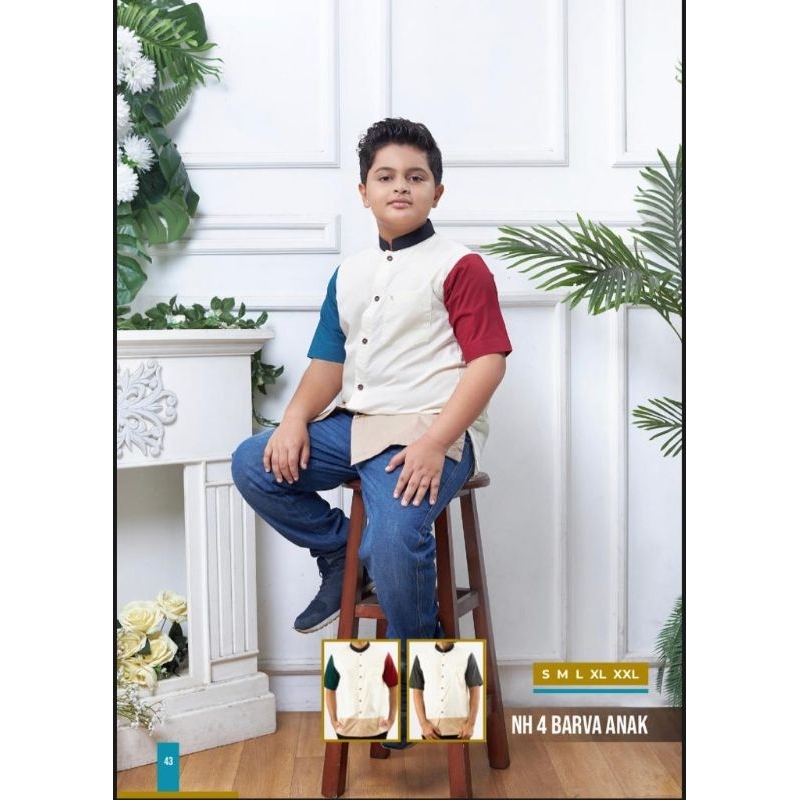 Baju koko NIZAR kids bordir 2023 NH 4 BARVA