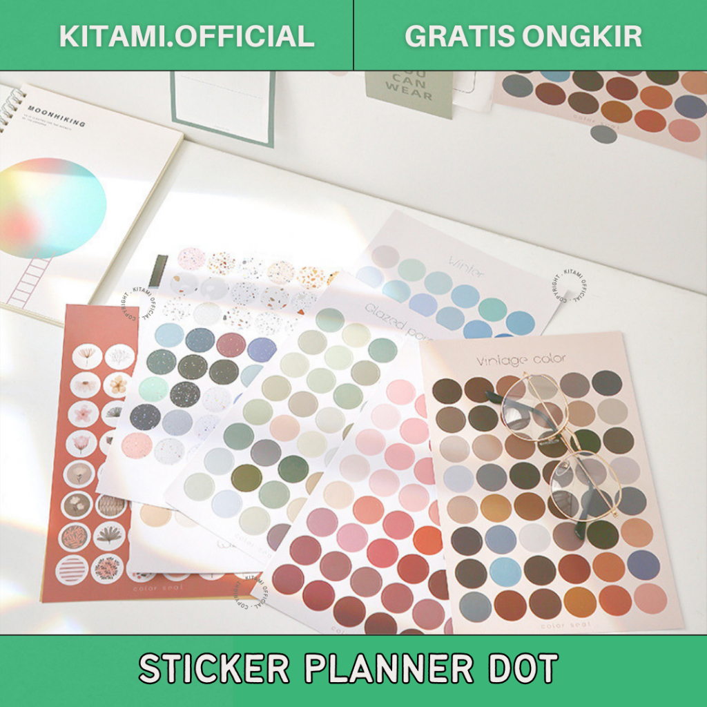 STICKER DECOR BULAT DOTS MACARON | PAPER STICKER PLANNER SCRAPBOOK COLORFUL