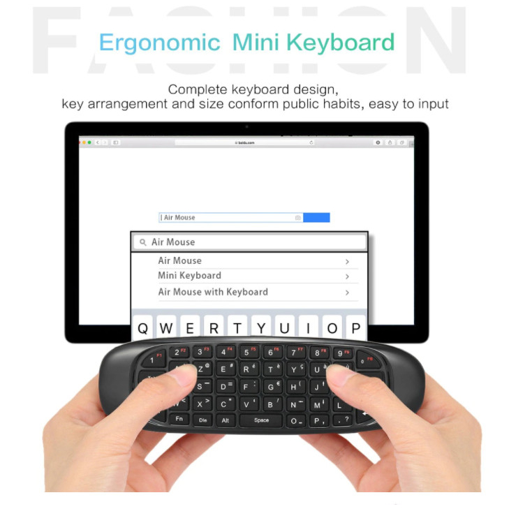 C120 2.4G Air Mouse Wireless Keyboard Remote Control For Android tv BACKLIT