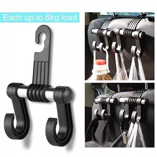 Gantungan Barang Mobil 2 Kait Multifungsi Car Organizer Headrest Hook Hanger Holder