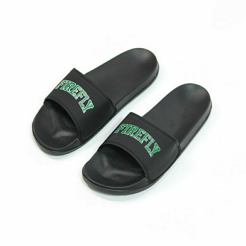SANDAL PRIA WANITA SLIP ON SLIDE FIREFLY DISTRO ORIGINAL HITAM PUTIH
