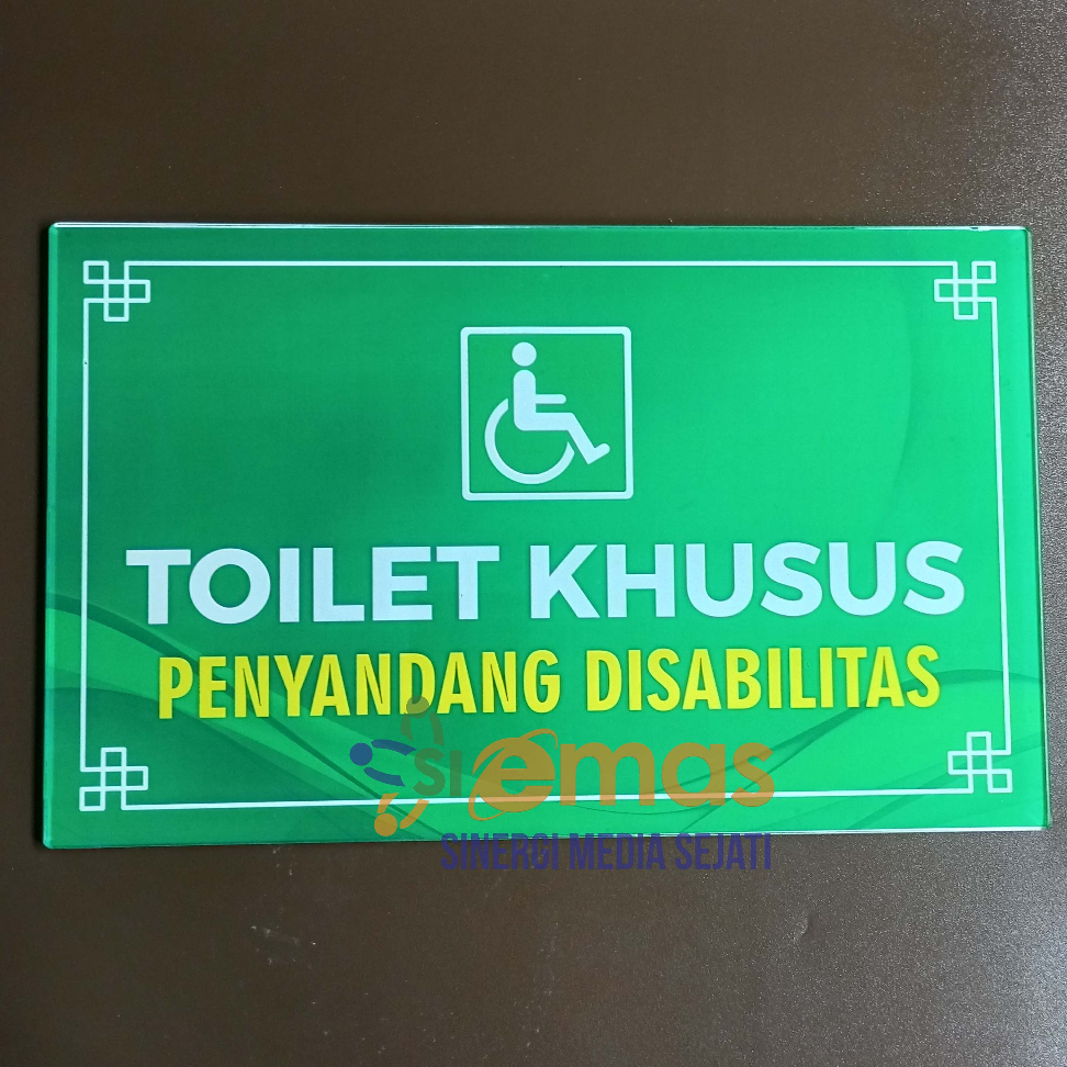 Papan Akrilik Toilet Disabilitas | Akrilik Toilet Khusus Penyandang Disabilitas | Papan Tanda Toilet