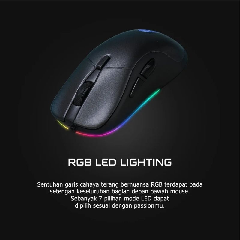 DIGITAL ALLIANCE Terra Gaming Mouse  RGB  White Grey Garansi Resmi