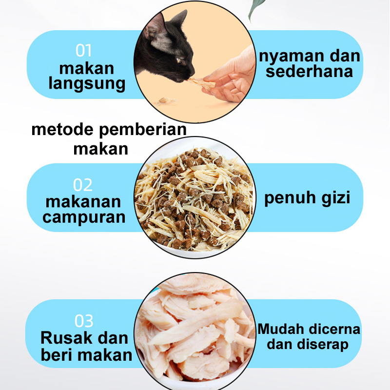 Loin Ayam Steam Kucing Anjing 40gr Cemilan Kucing Snack Makanan Ringan Anjing Protein Tinggi