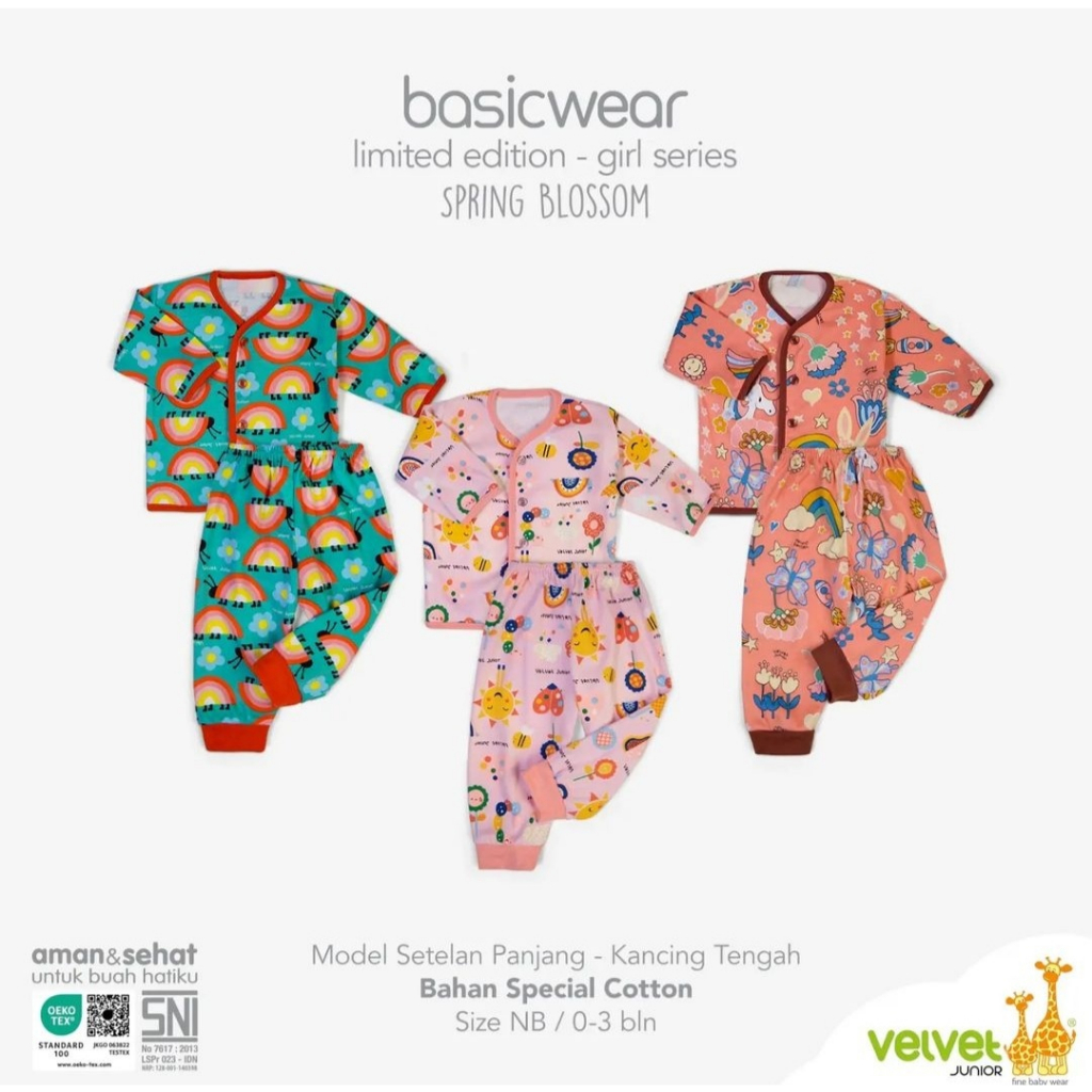 PIYAMA BABY NB VELVET JUNIOR LIMITED EDITION FAIRY TALE, SPRING BLOSSOM