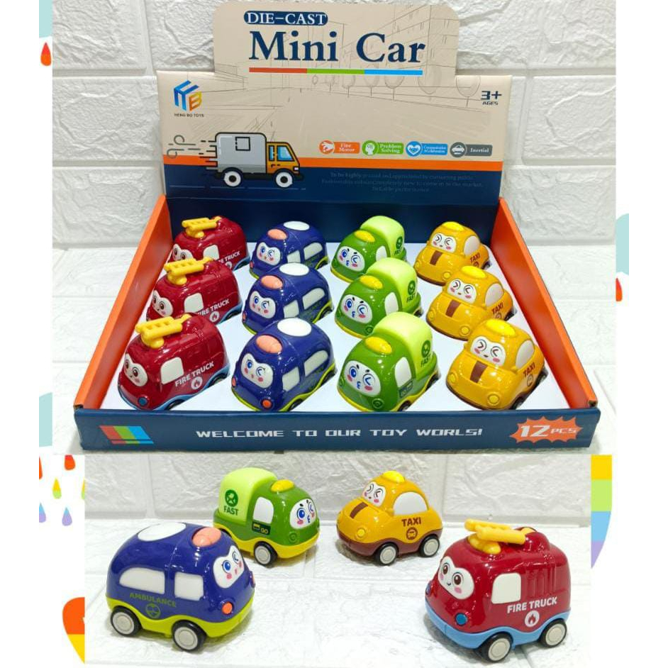 |TR| Mainan Mobil Inertia Mini Car [ Grub Truck &amp; Groub Mobil ] Bermacam Karakter  H22-1A