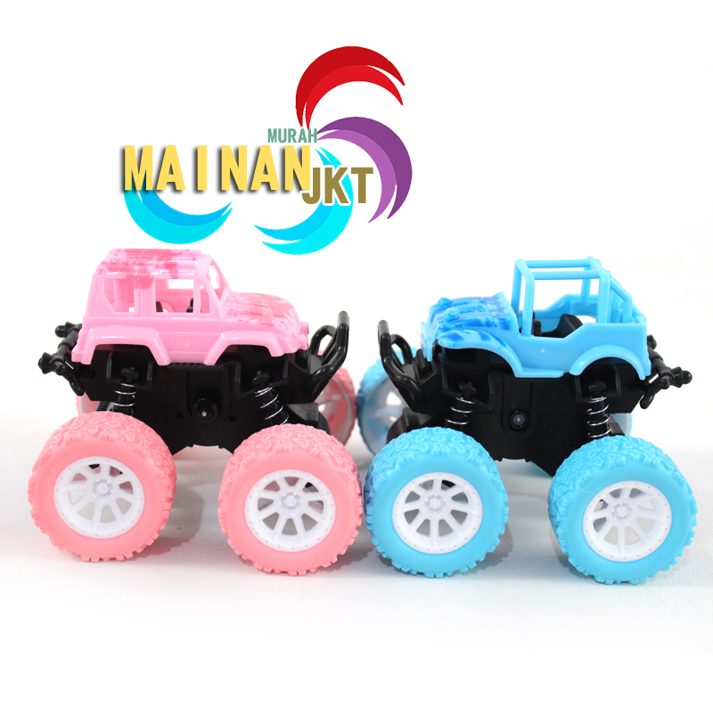 MAINANKEI MAINAN ANAK MURAH MOBIL JEEP STUNT MINI OFFROAD VEHICLE WJ1317 PULLBACK MONSTER TRUCK