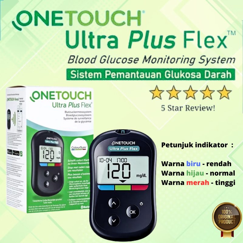 TANPA STRIP ONETOUCH Ultra Plus Flex Alat Cek Gula Darah / Glukometer [AOT]
