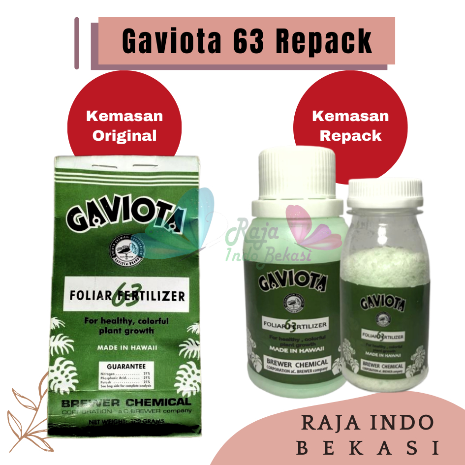 Gaviota 63 100 Gram dan 50 Gram Kemasan Repack untuk Bunga Anggrek - Pupuk Pembungaan Anggrek