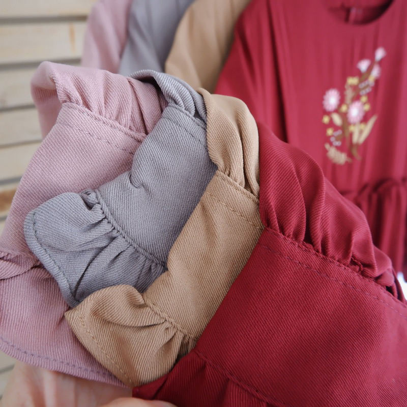 Bella Midi Dress || Dress shakila bordir || Dress Remaja Simple