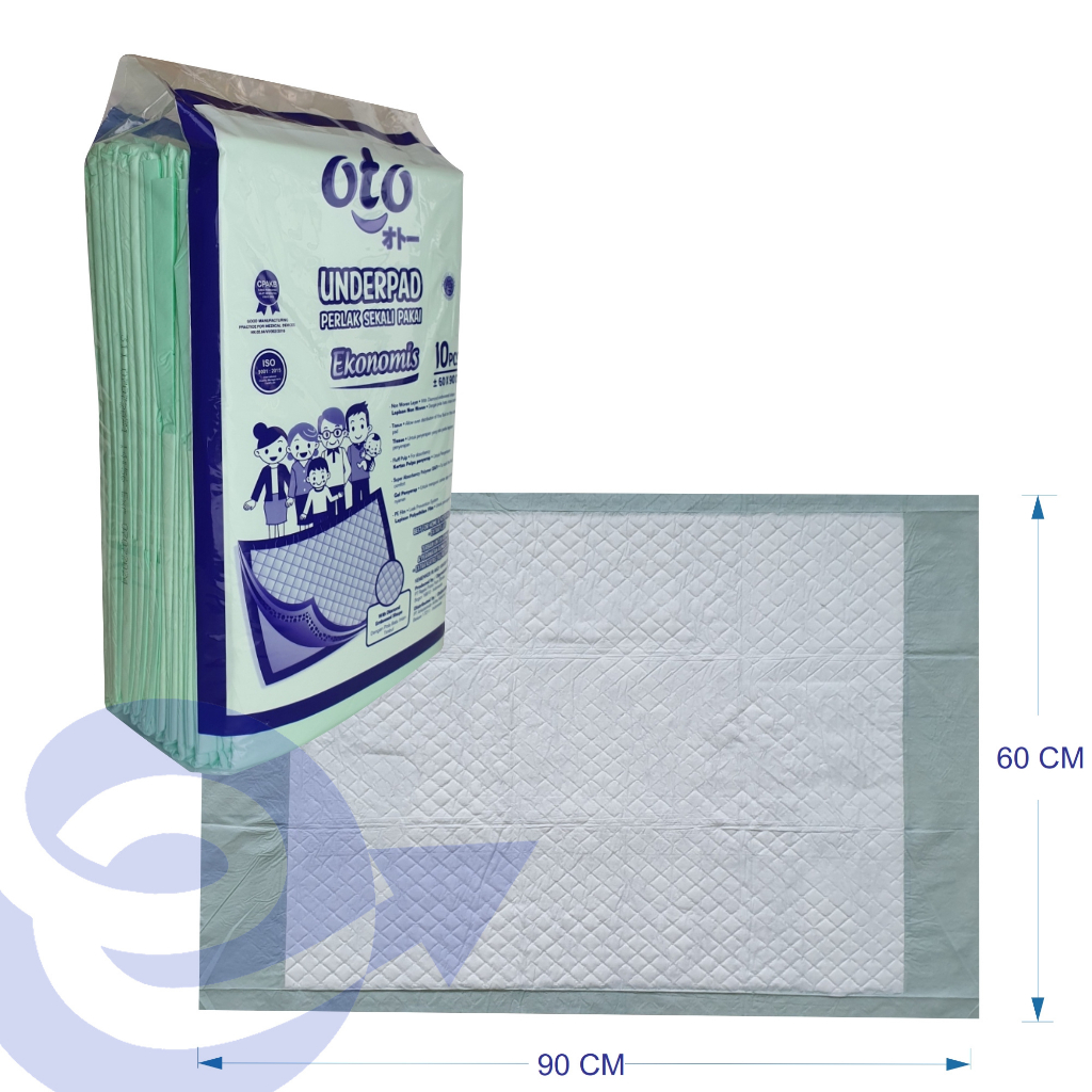 OTO Underpad Perlak Sekali Pakai Menyerap Cairan 60x90 cm isi 120 pcs