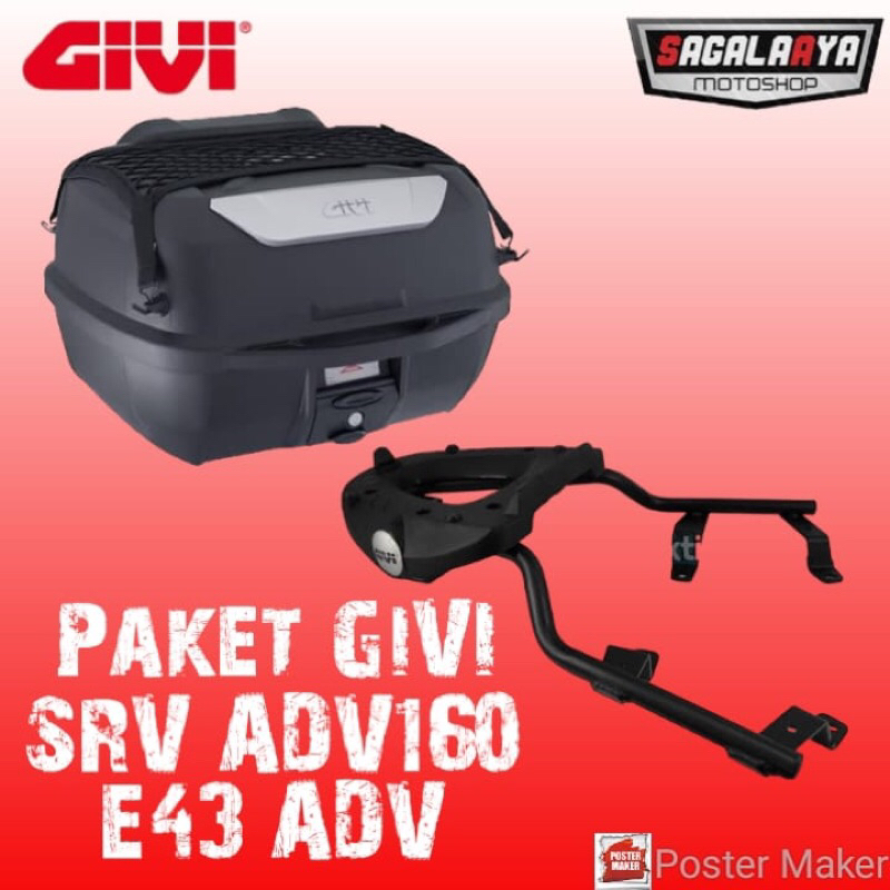 Paket SRV ADV160 Box E43 ADV Box only Tanpa baseplate MP70 E43