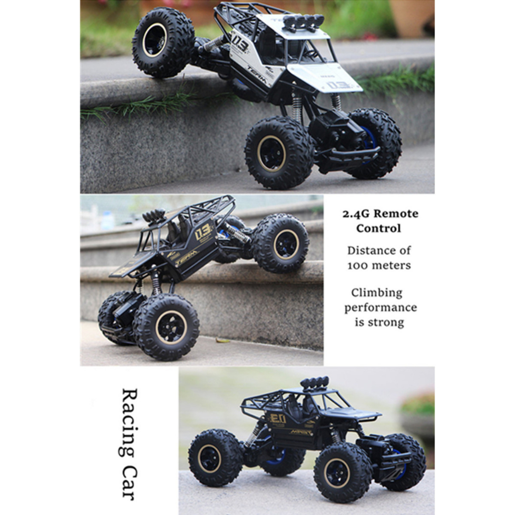 (ADA LAMPU) RC Rock Crawler Offroad Truck skala 1:12 Mobil Remote Control