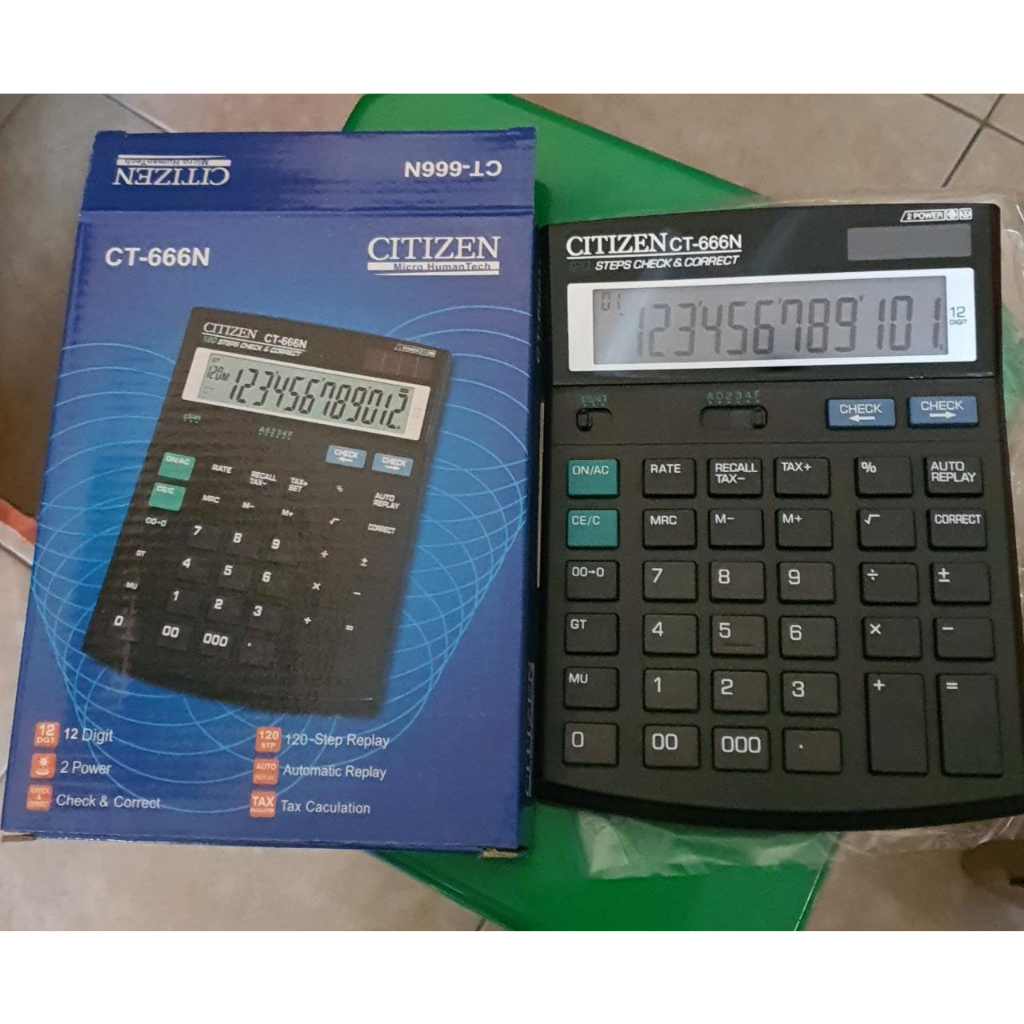 

Kalkulator Ct 666 12 digit besar