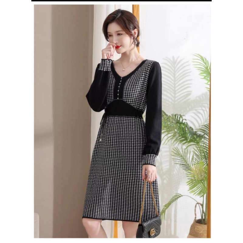 Dress rajut import/dress rajut bangkok/tunik rajut premium/dress rajut turtleneck