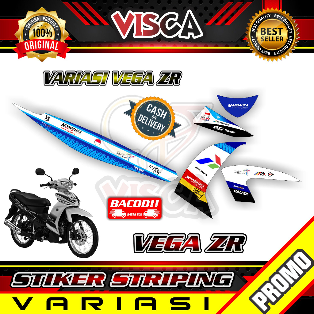 Stiker Striping Vega ZR Variasi Mandalika