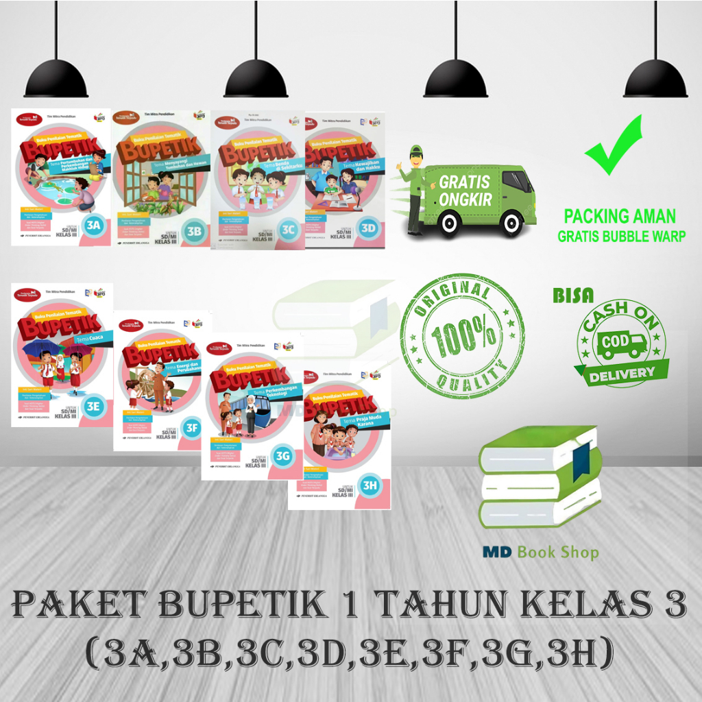 BEST SELLER ORIGINAL PAKET SATUAN BUPETIK KELAS III SD/MI K13N BUPETIK 3A-3H ERLANGGA
