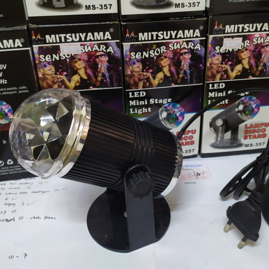 Lampu Disco Sensor Suara + Stand Mitsuyama MS-357