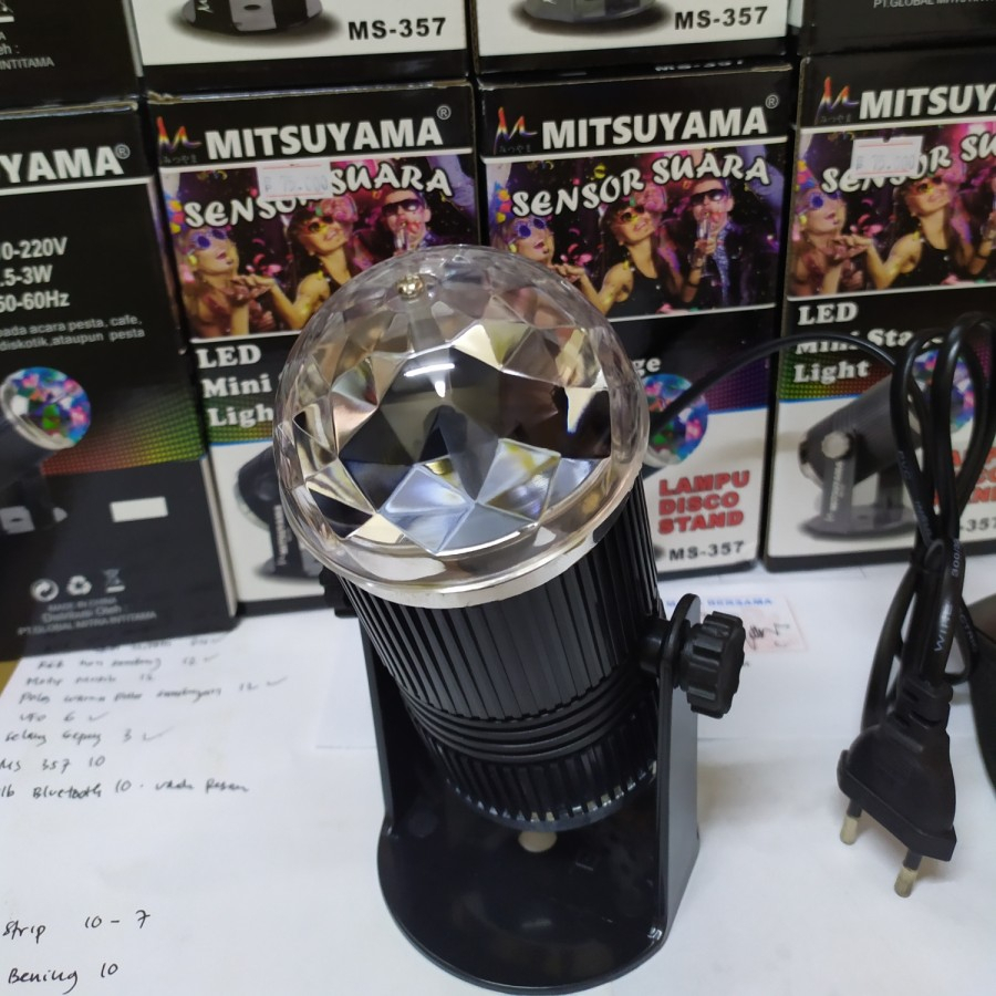 Lampu Disco Sensor Suara + Stand Mitsuyama MS-357