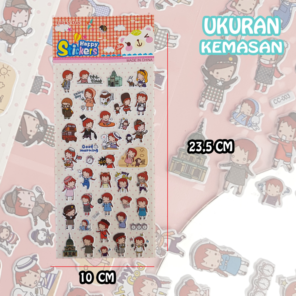 Stiker Anak 3D / Motif Kartun Lucu 21915-2