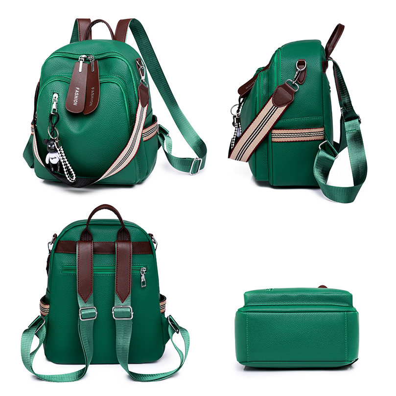 BJ57906 - BLACK/BROWN/GREEN/RED - TAS RANSEL WANITA FASHION IMPORT MODIS ELEGAN TERMURAH TERLARIS TERBARU BAGSTORE JAKARTA TAS BATAM CR7906