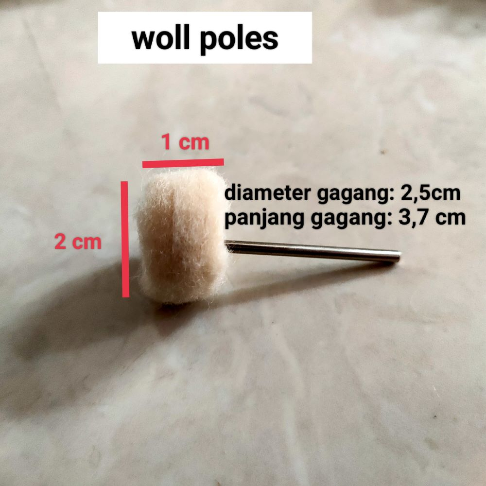 wol poles untuk gigi palsu bulu halus