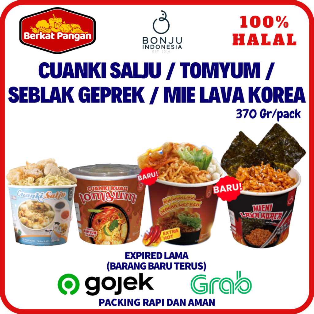 BONJU Cuanki Salju / Cuanki Tomyum / Mie Goreng Seblak Geprek / Mieni Lava Korea