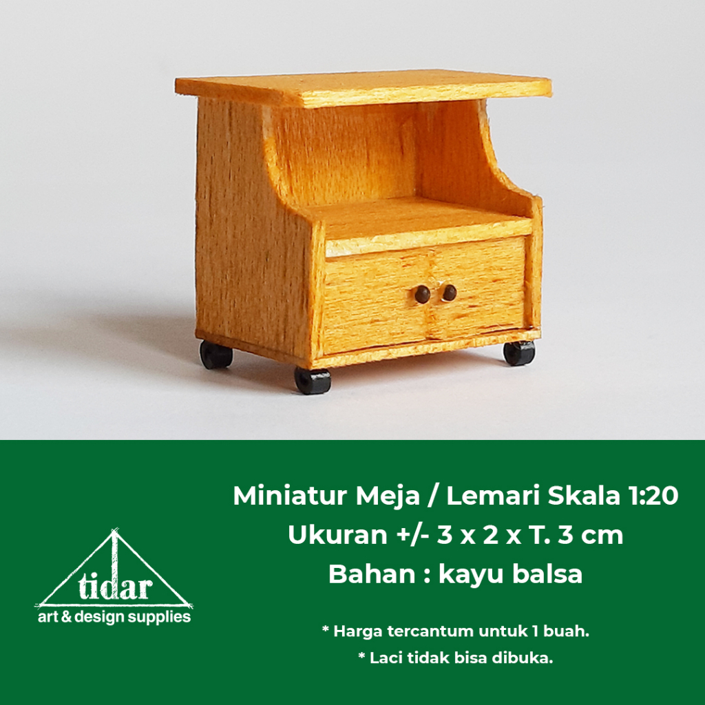 

[MR] MH - Miniatur Maket Meja TV Skala 1:20 - Rak Kayu / Bufet / Lemari Pajangan