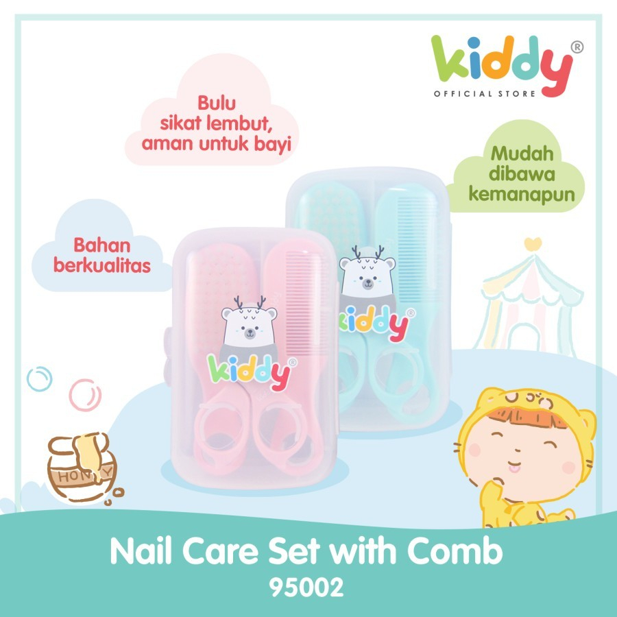 Kiddy Nail Care Set With Comb 95002 / Perlengkapan Manikur Bayi