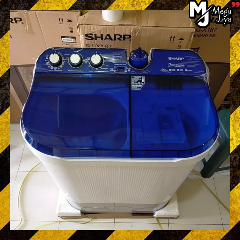 MESIN CUCI 2 TABUNG SHARP EST-1090 KAPASITAS 10 KG / SHARP 1090 / GARANSI RESMI SHARP 1 TAHUN
