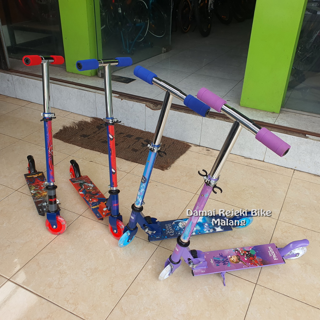 Scooter Anak - Skuter roda 2 roda 3 RMB Frozen Spiderman